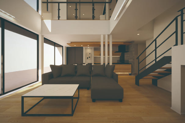 吹き抜けリビング＆ダイニング